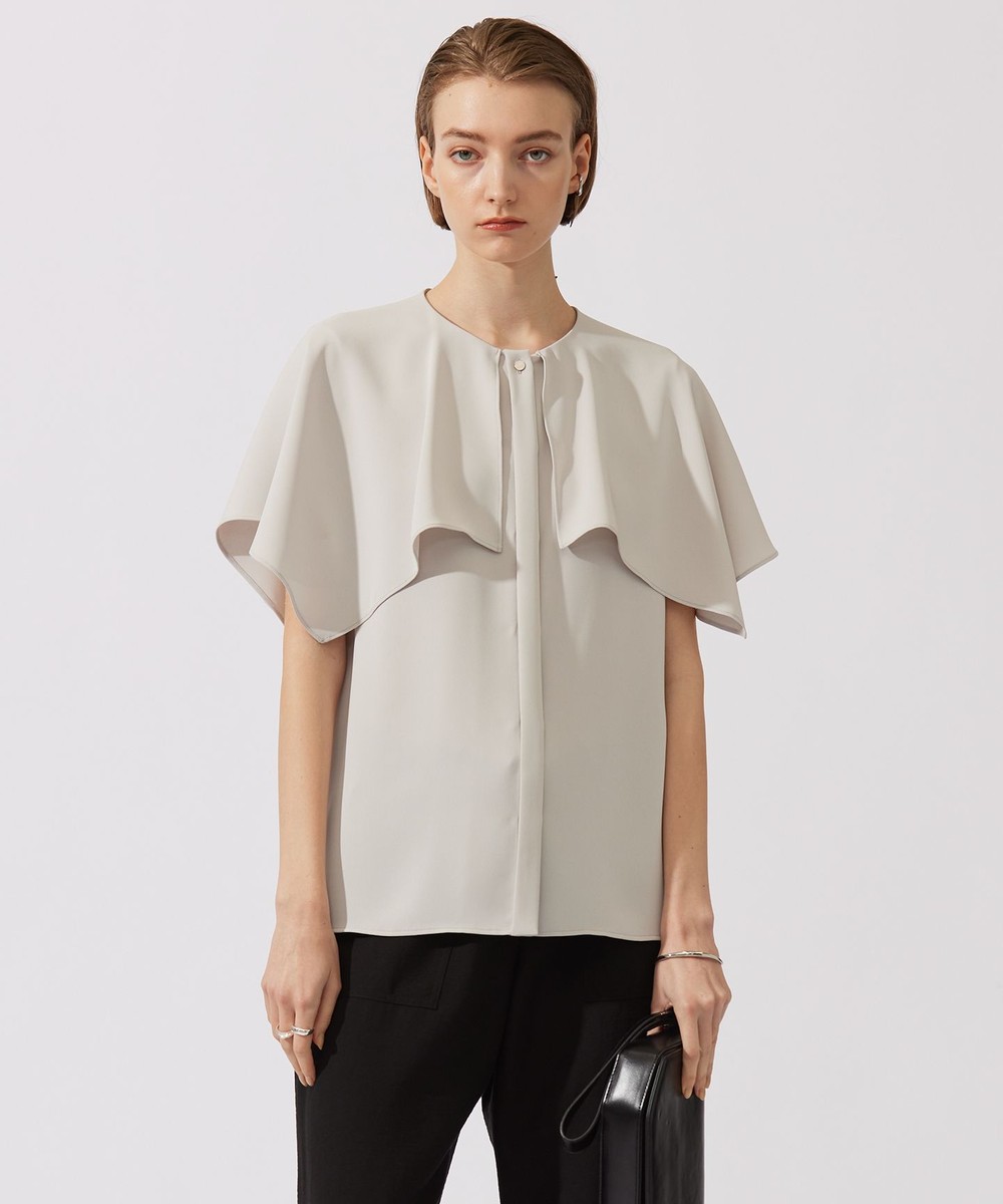 【オンワード】 ICB L(大きいサイズ)>トップス 【UVカット・接触冷感・防シワ・洗える】エステルダブルクロス ハンカチーフスリーブブラウス トープ 42 レディース 【オンワード】 ICB L(大きいサイズ)>トップス 【UVカット・接触冷感・防シワ・洗える】エステルダブルクロス ハンカチーフスリーブブラウス トープ 42 レディース