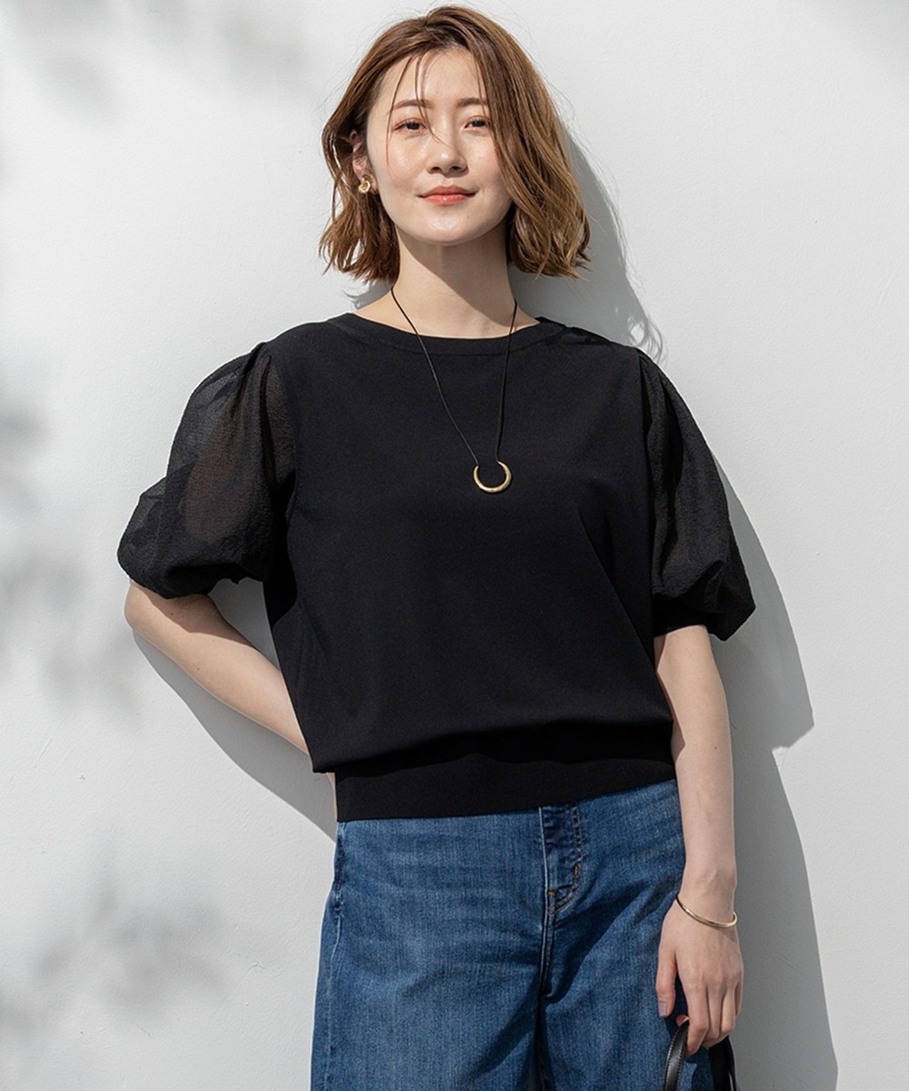 【オンワード】 23区>トップス 【洗える】シアーチェッククロスコンビ ニット ブラック 38 レディース 【オンワード】 23区>トップス 【洗える】シアーチェッククロスコンビ ニット ブラック 38 レディース