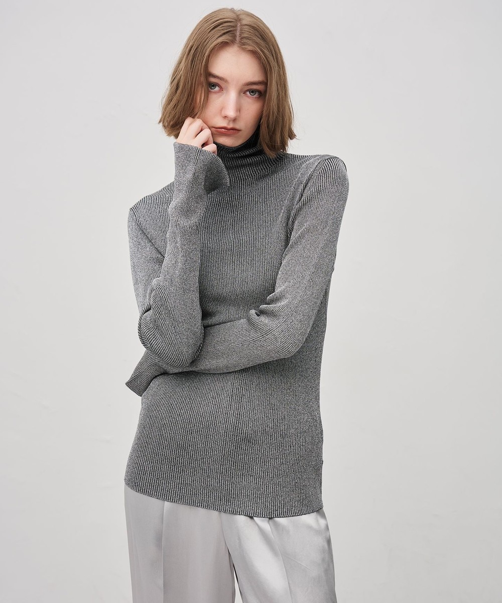 【オンワード】 uncrave>トップス 【手洗い可】ラメニット タートルトップス シルバーグレー 2 レディース 【オンワード】 uncrave>トップス 【手洗い可】ラメニット タートルトップス シルバーグレー 2 レディース