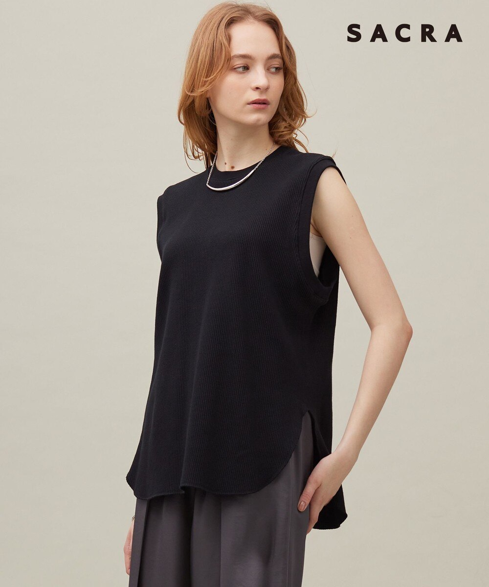 【オンワード】 23区>トップス 【SACRA】ベアワッフル カットソー ブラック 38 レディース 【オンワード】 23区>トップス 【SACRA】ベアワッフル カットソー ブラック 38 レディース