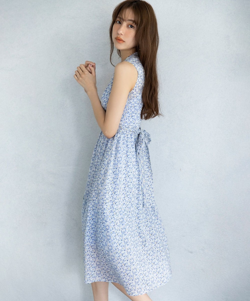 【オンワード】 TOCCA>ワンピース 【TOCCA LAVENDER】LIBERTY Seamons Song Dress ドレス サックスブルー 4 レディース 【送料無料】