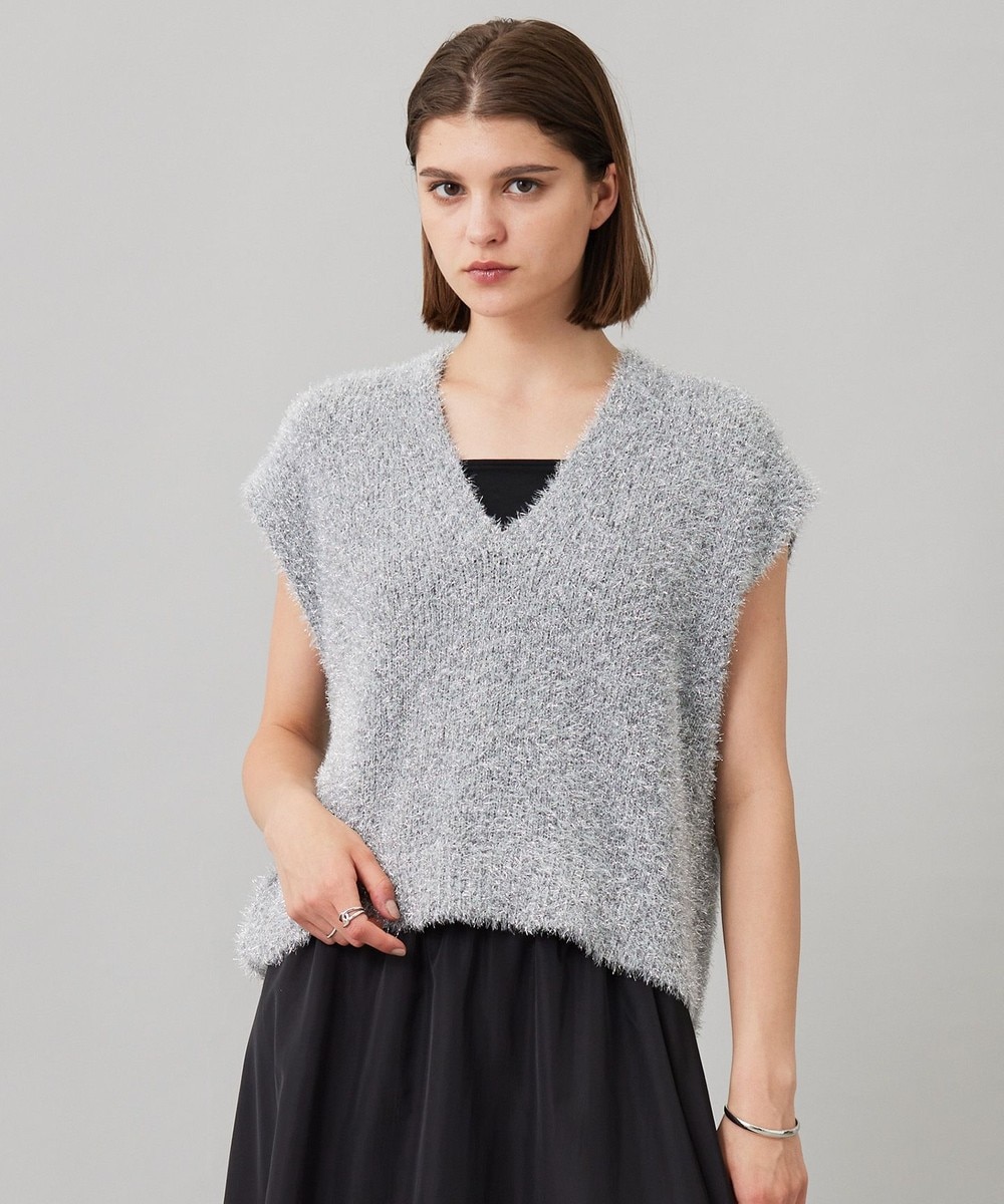 【オンワード】 ICB>トップス 【洗える】 ルレックスファー ベスト ライトグレー S レディース 【オンワード】 ICB>トップス 【洗える】 ルレックスファー ベスト ライトグレー S レディース