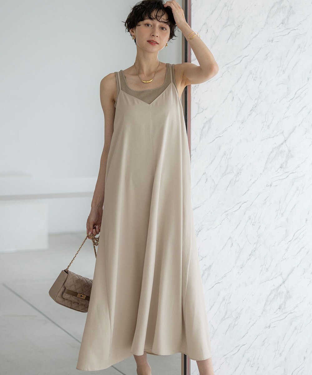 23区　大きいサイズ　ワンピース　48 洗える】ウールミックスジョーゼット ワンピース / 23区 L