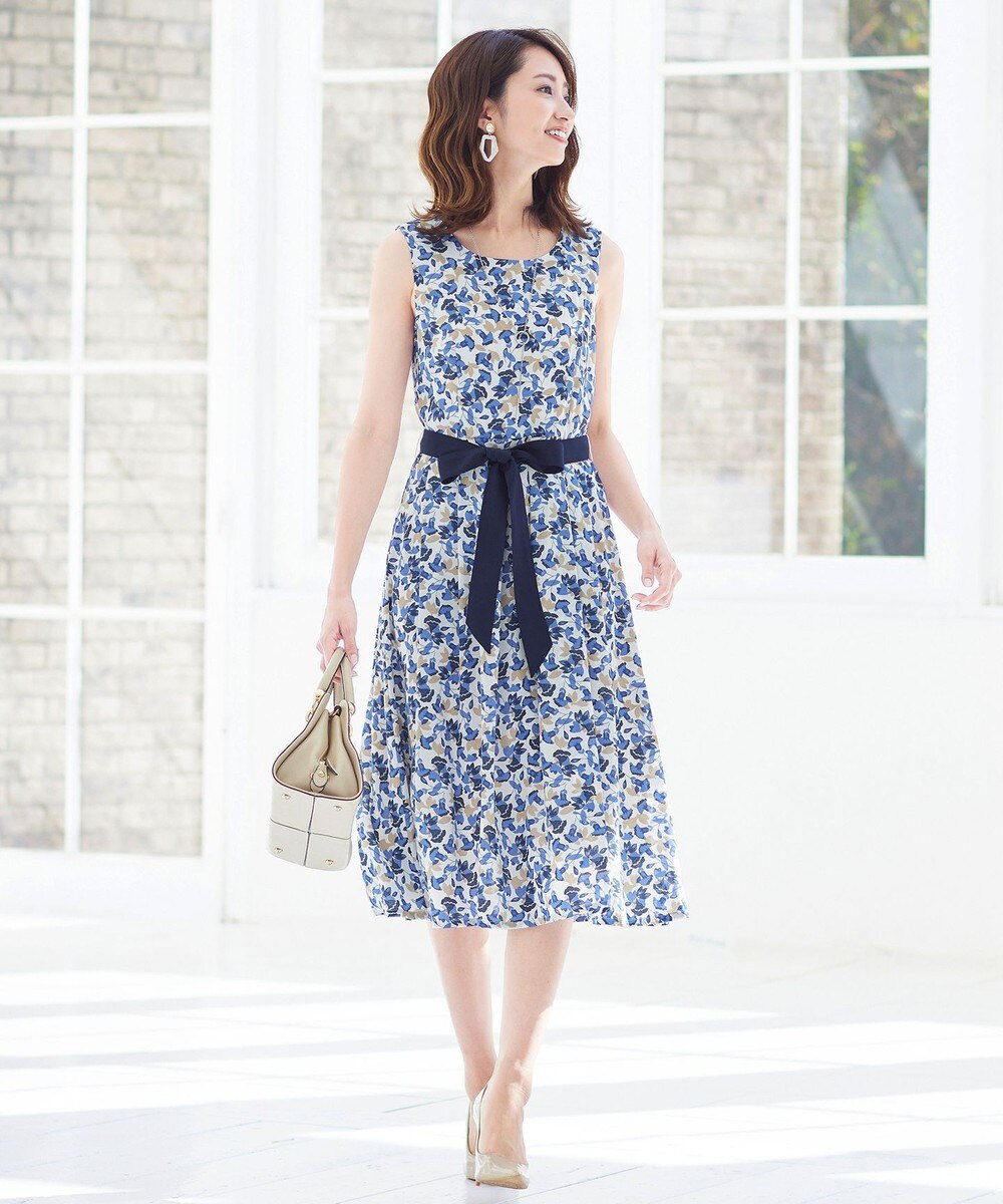 【洗える】程良く甘いマルチフラワーワンピース