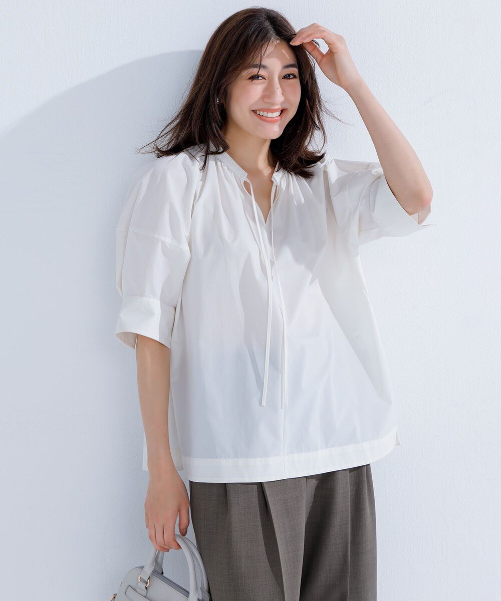 【オンワード】 UNFILO>トップス 【軽量/UVケア】FINE MOVE ランタンブラウス オフ M レディース 【オンワード】 UNFILO>トップス 【軽量/UVケア】FINE MOVE ランタンブラウス オフ M レディース