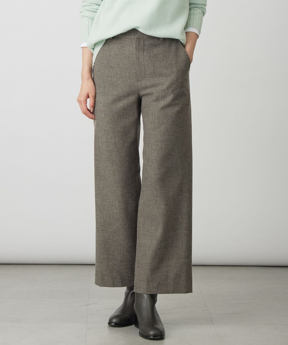 【オンワード】 J.PRESS LADIES>パンツ チェルビック セミワイド パンツ ブラウン 13 レディース 【オンワード】 J.PRESS LADIES>パンツ チェルビック セミワイド パンツ ブラウン 13 レディース
