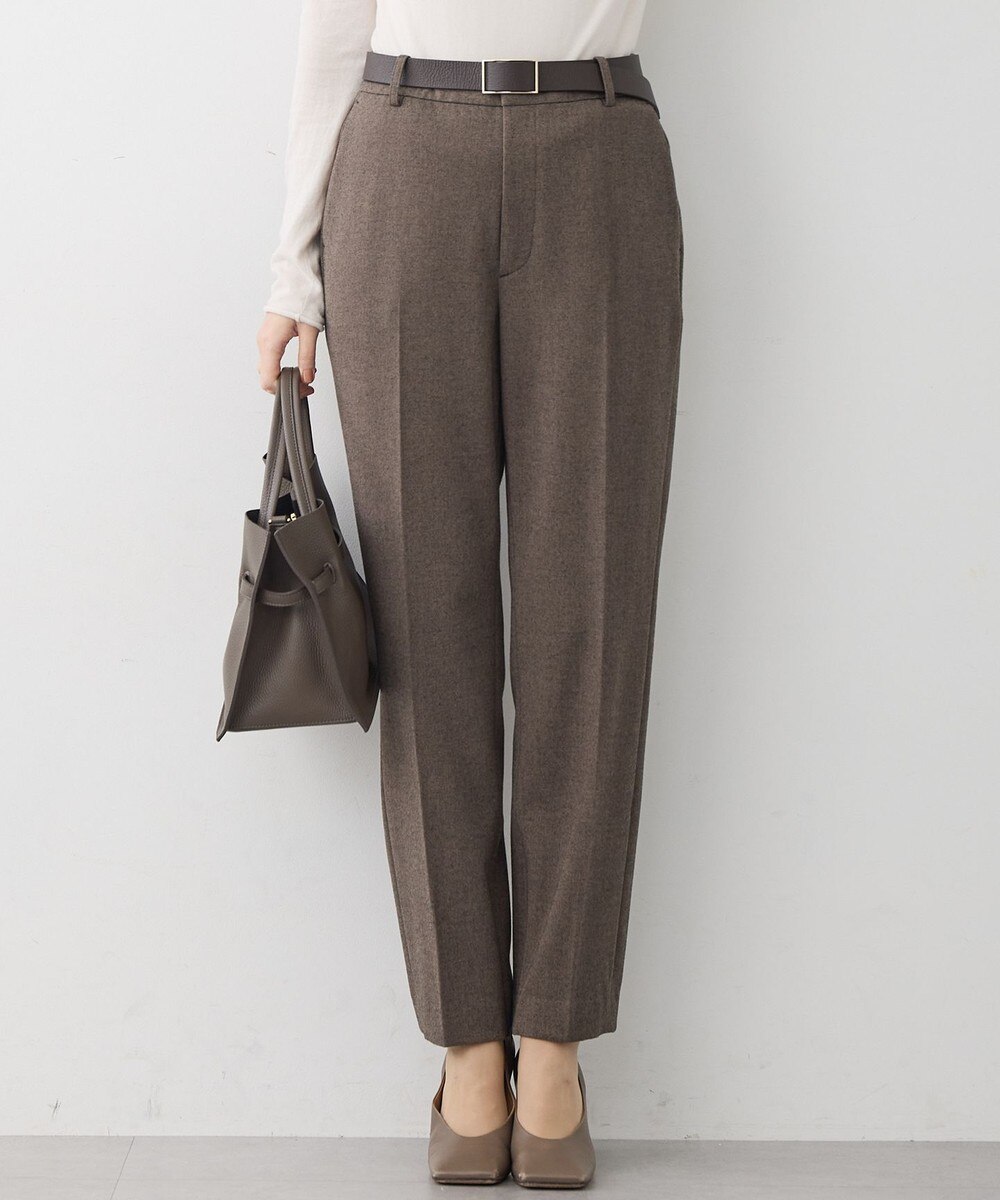 【オンワード】 23区>パンツ 【一部先行予約/洗える】フランネル2WAY テーパード パンツ ダークブラウン 40 レディース