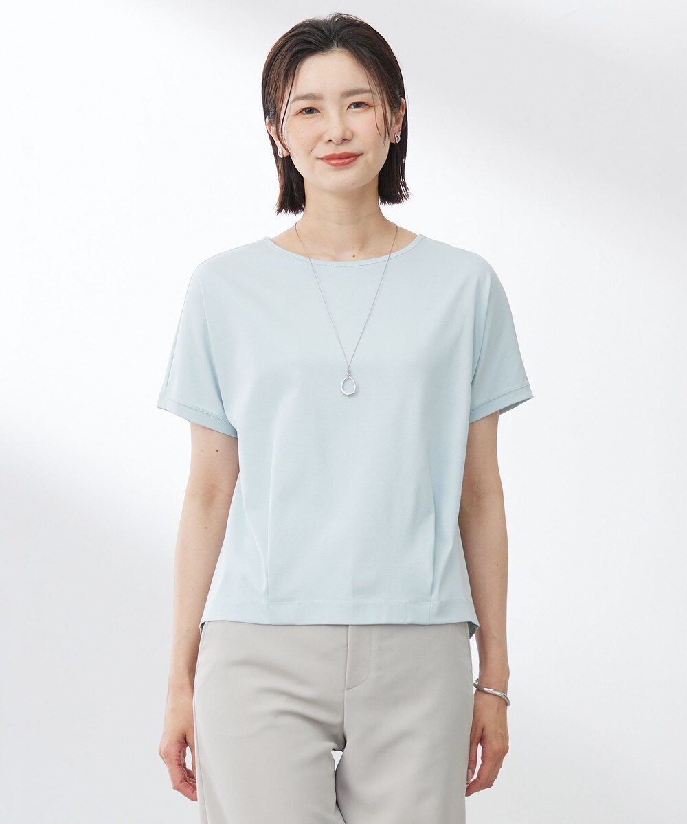 【オンワード】 J.PRESS LADIES L(大きいサイズ)>トップス 【WEB限定カラーあり・洗える】コットンスムース フレンチスリーブ カットソー アクアグリーン T13 レディース 【オンワード】 J.PRESS LADIES L(大きいサイズ)>トップス 【WEB限定カラーあり・洗える】コットンスムース フレンチスリーブ カットソー アクアグリーン T13 レディース