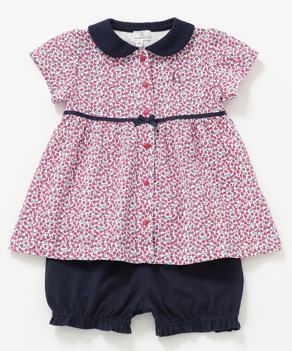注目の商品 オンワード 組曲 Kids マタニティ ベビー 80 90cm ユキヤナギプリントワンピース ブルマ ２点セット レッド 90 キッズ かいこみ