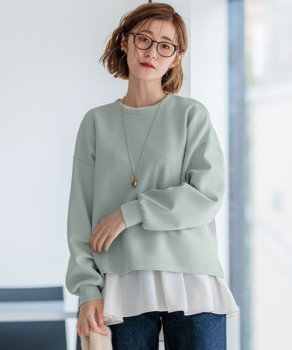 【オンワード】 23区>トップス 【洗える】コンフォートダンボールジャージー カットソー スモーキーグリーン 38 レディース 【オンワード】 23区>トップス 【洗える】コンフォートダンボールジャージー カットソー スモーキーグリーン 38 レディース