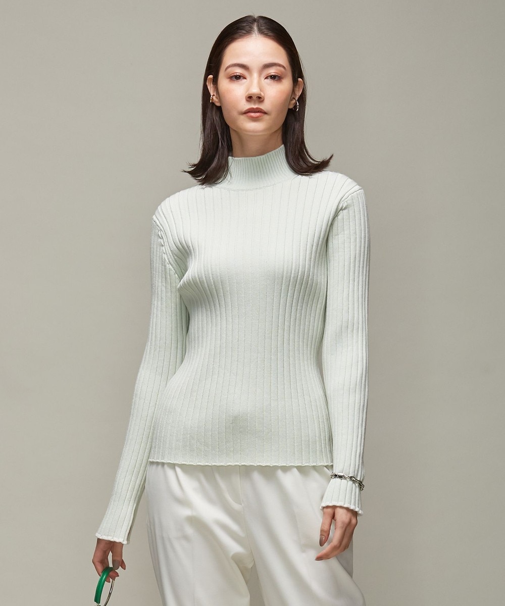 【オンワード】 ICB L>トップス 【マガジン掲載】 ウールポリエステルバルキー ニットプルオーバー(番号CL25) メロン L レディース 【送料無料】