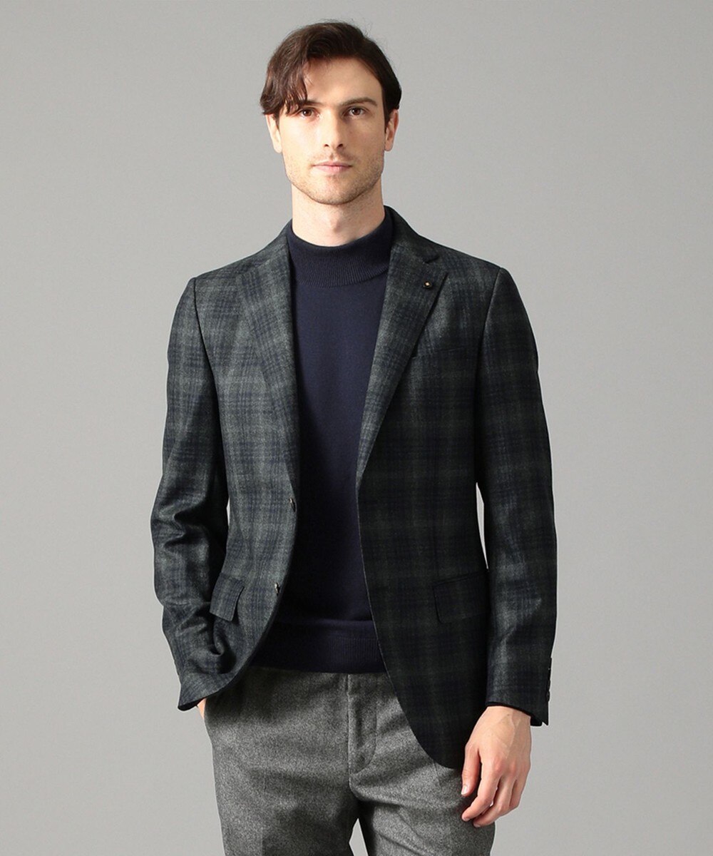 【オンワード】 DAKS>ジャケット/アウター 【ロロピアーナ】ニュージーメリノメランジチェック ジャケット ダルブルー AB6 メンズ 【送料無料】