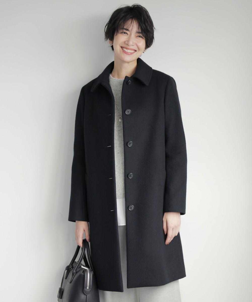 【オンワード】 J.PRESS LADIES L(大きいサイズ)>ジャケット/アウター ショートビーバー ステンカラー コート ブラック T15 レディース 【オンワード】 J.PRESS LADIES L(大きいサイズ)>ジャケット/アウター ショートビーバー ステンカラー コート ブラック T15 レディース