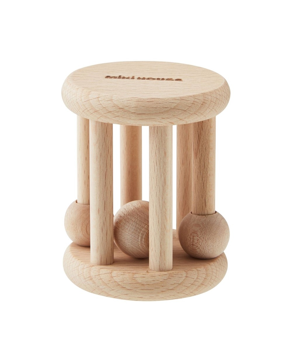 【オンワード】 MIKI HOUSE HOT BISCUITS>おもちゃ 【ミキハウス】 木製ラトル(ローリング型) -- サイズなし キッズ
