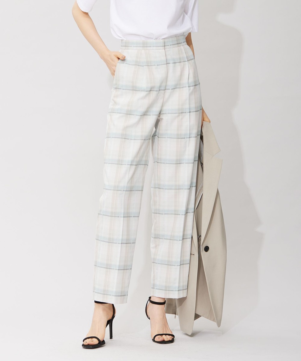 【オンワード】 ICB>パンツ 【洗える】TRドビーチェック ストレートパンツ トープ 4 レディース 【オンワード】 ICB>パンツ 【洗える】TRドビーチェック ストレートパンツ トープ 4 レディース