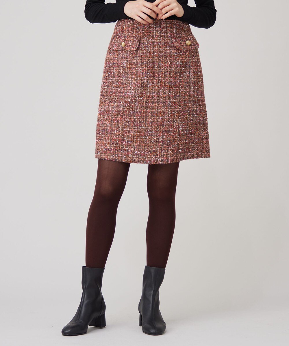 【オンワード】 自由区>スカート ラメノットファンシーツイード スカート オレンジ 40 レディース 【オンワード】 自由区>スカート ラメノットファンシーツイード スカート オレンジ 40 レディース