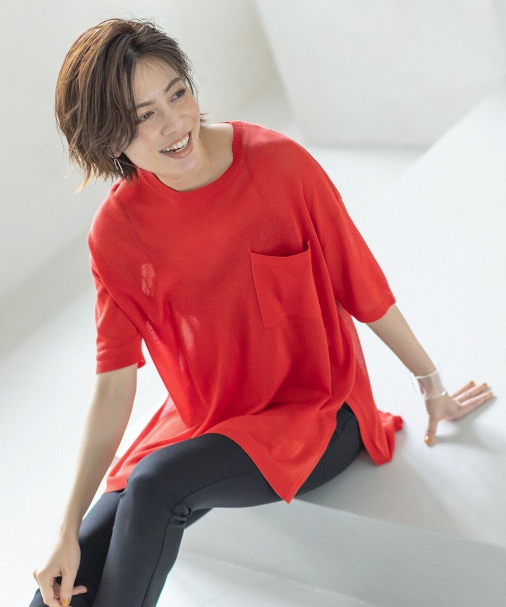 【オンワード】 ICB L>トップス 【マガジン掲載】Stiffen ニット(番号CH63) アイボリー XL レディース 【送料無料】