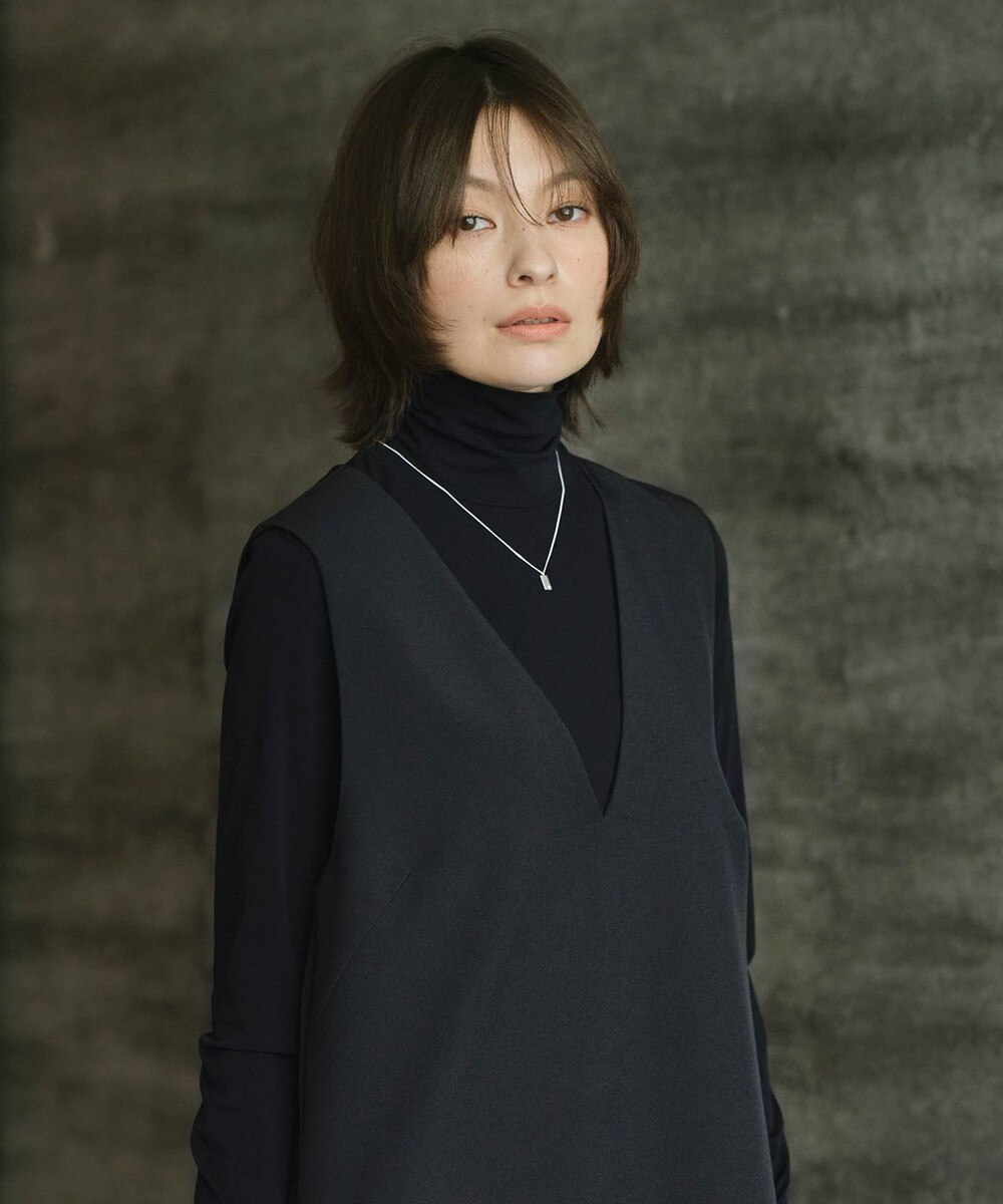 【オンワード】 ICB>アクセサリー 【SILVER925】メレダイヤモンド プレートネックレス シルバー F レディース