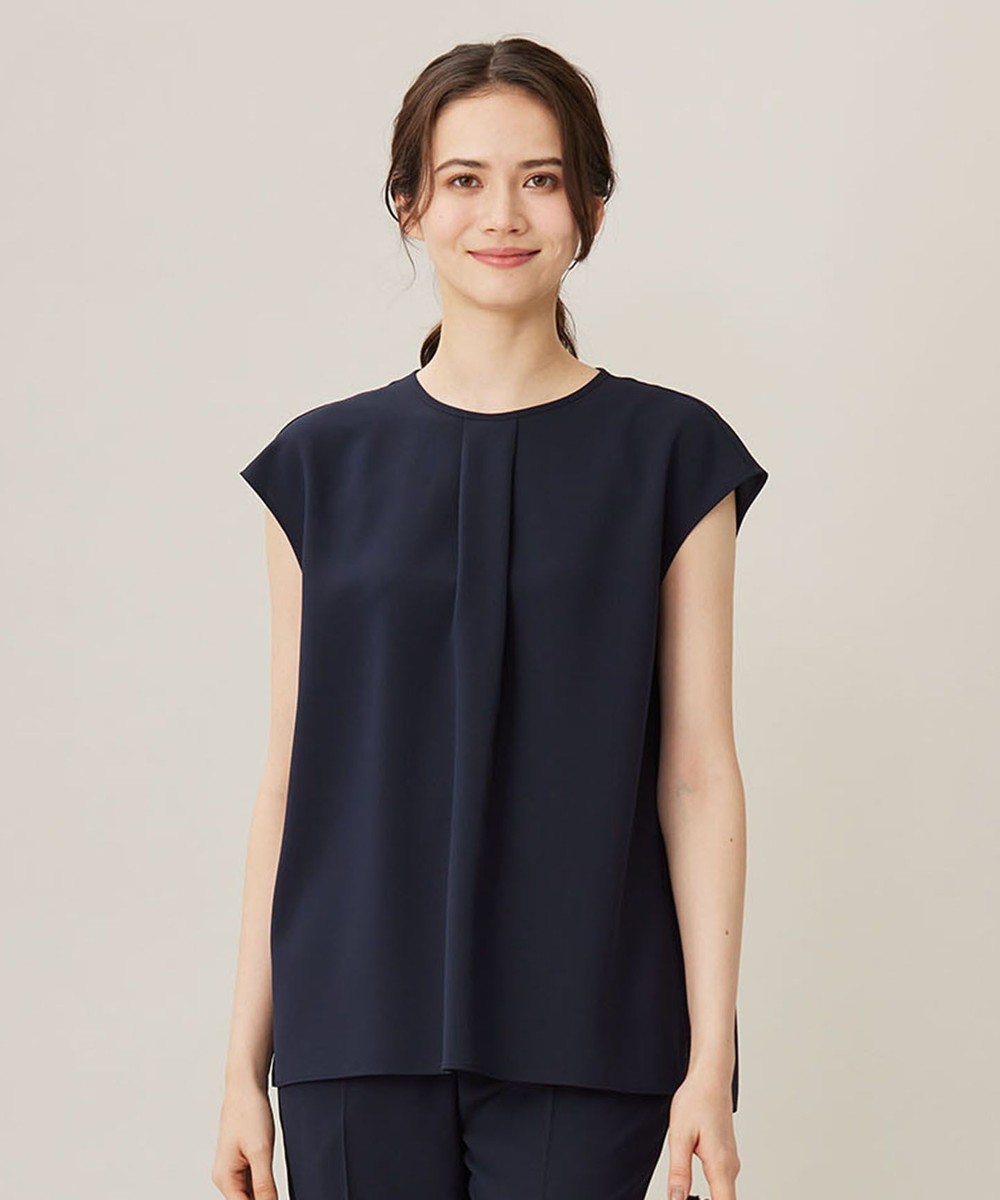 【オンワード】 自由区>トップス 【セットアップ対応・UVカット・接触冷感・洗える】ライトストレッチ ブラウス ネイビー 38 レディース 【オンワード】 自由区>トップス 【セットアップ対応・UVカット・接触冷感・洗える】ライトストレッチ ブラウス ネイビー 38 レディース