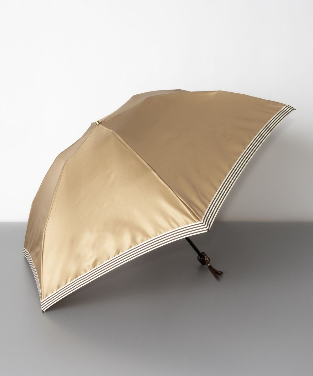 50%OFF！AURORA>ファッション雑貨 Beaurance（ビューランス）グログランリボン雨傘（折り畳みミニ傘） キャメル FREE レディース 【送料無料】