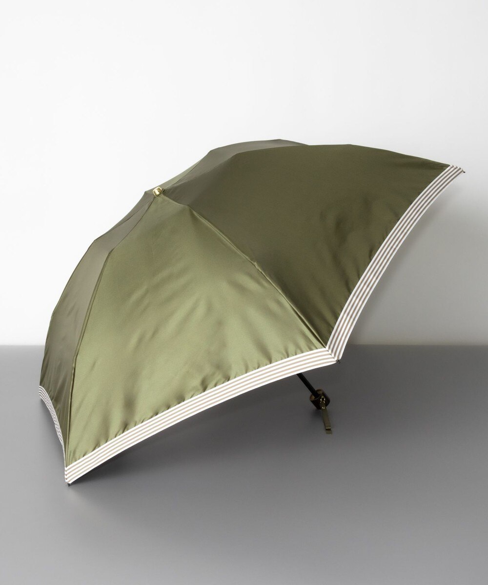 50%OFF！AURORA>ファッション雑貨 Beaurance（ビューランス）グログランリボン雨傘（折り畳みミニ傘） カーキ FREE レディース 【送料無料】