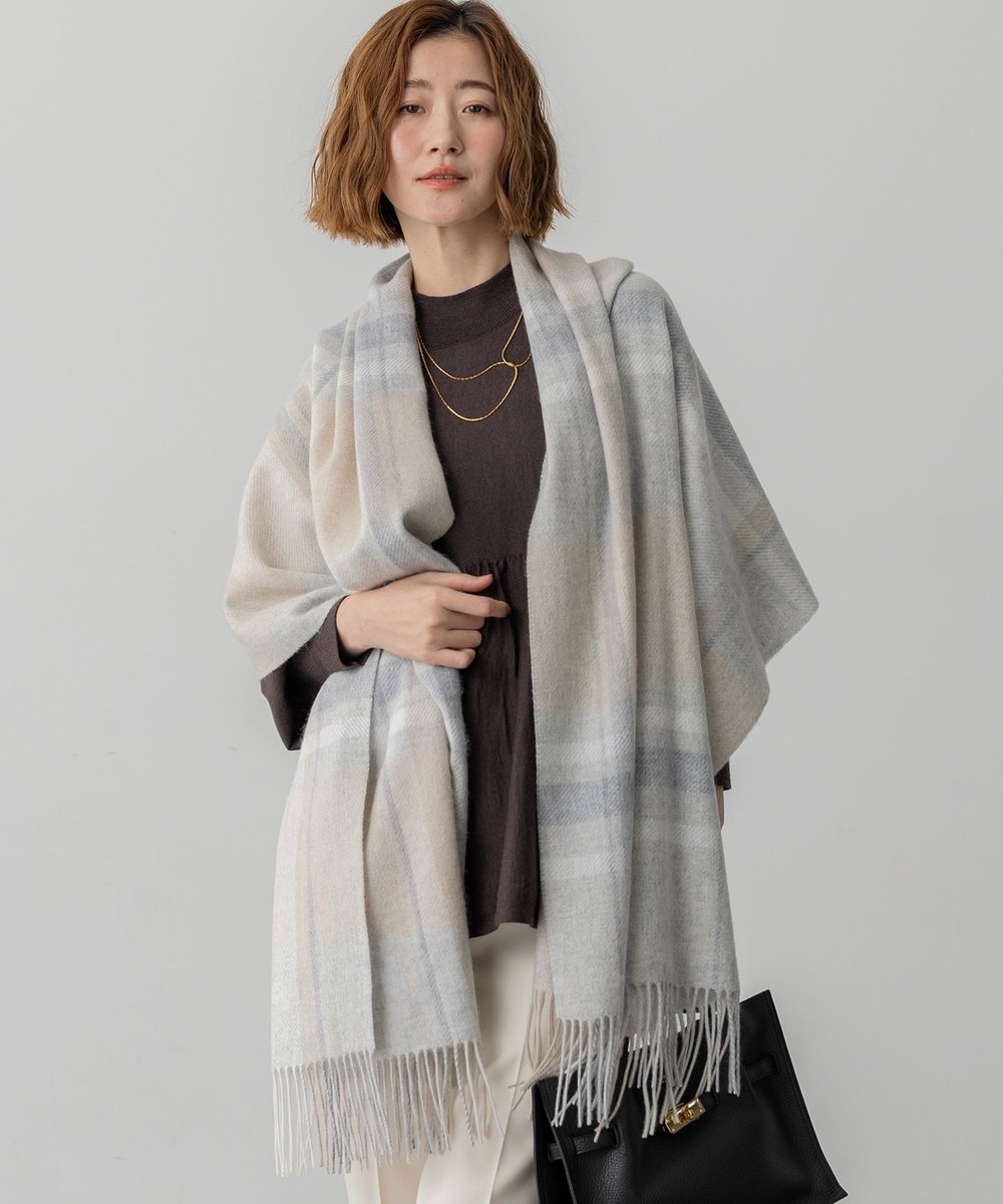 【オンワード】 23区>ファッション雑貨 【LEE10月号掲載】カシミヤ チェック ストール ベージュ F レディース 【オンワード】 23区>ファッション雑貨 【LEE10月号掲載】カシミヤ チェック ストール ベージュ F レディース