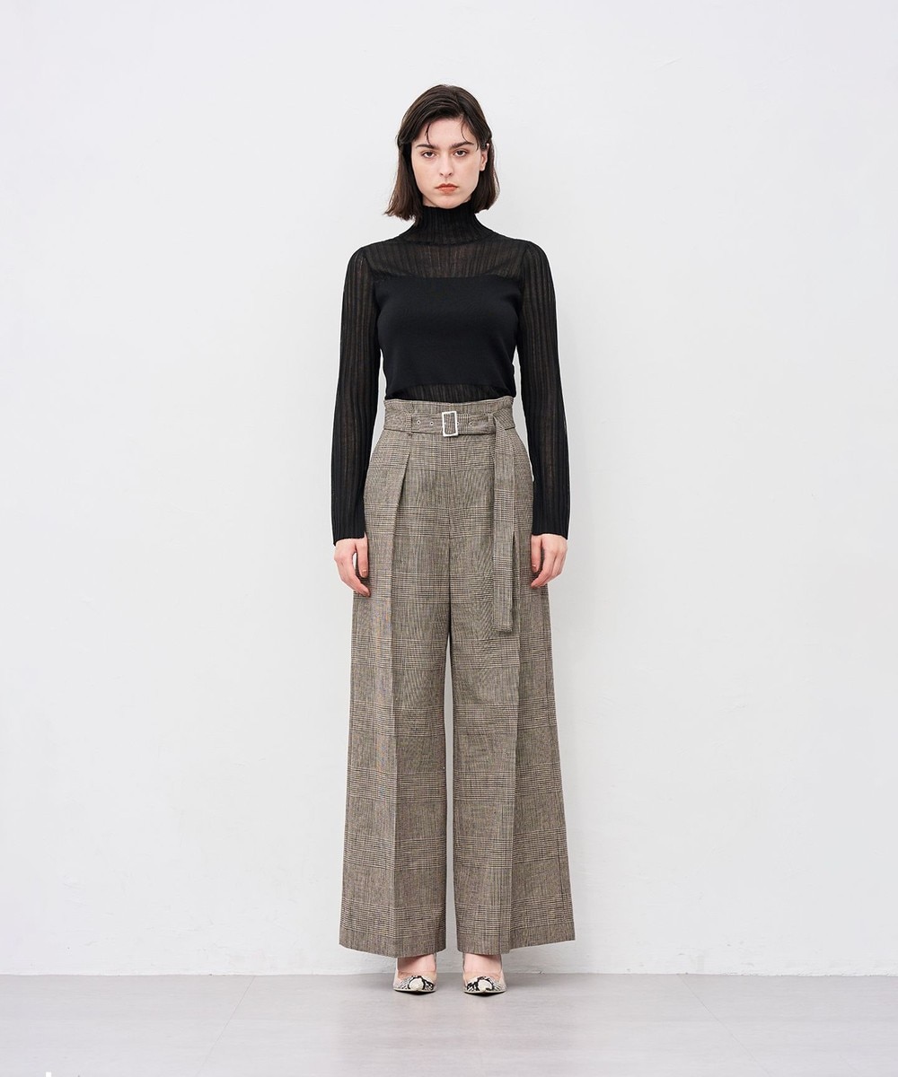 【オンワード】 uncrave>パンツ グレンチェック ワイドパンツ ブラウンチェック 2 レディース 【オンワード】 uncrave>パンツ グレンチェック ワイドパンツ ブラウンチェック 2 レディース