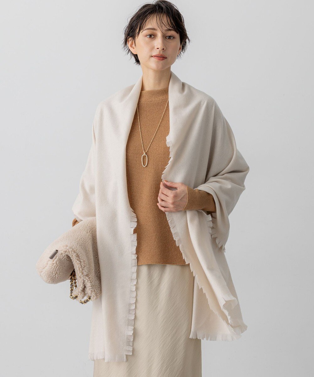 【オンワード】 23区>ファッション雑貨 ピュアカシミヤ フリンジ ストール ベージュ F レディース 【オンワード】 23区>ファッション雑貨 ピュアカシミヤ フリンジ ストール ベージュ F レディース