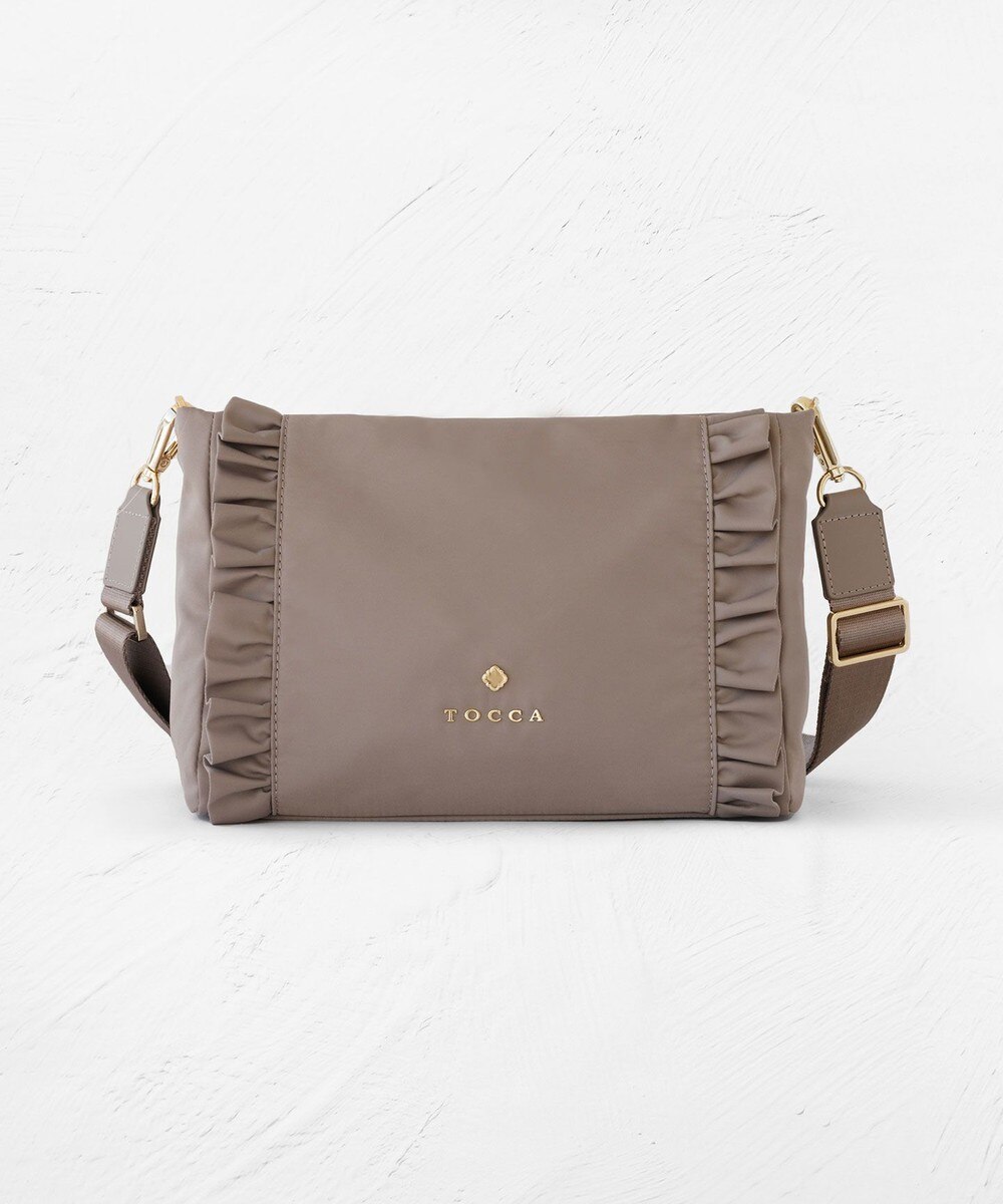 【オンワード】 TOCCA>バッグ 【撥水】TRIM WAVES POCHETTE ポシェットバッグ グレージュ F レディース