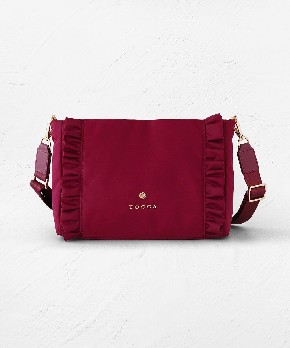 【オンワード】 TOCCA>バッグ 【撥水】TRIM WAVES POCHETTE ポシェットバッグ ボルドー F レディース