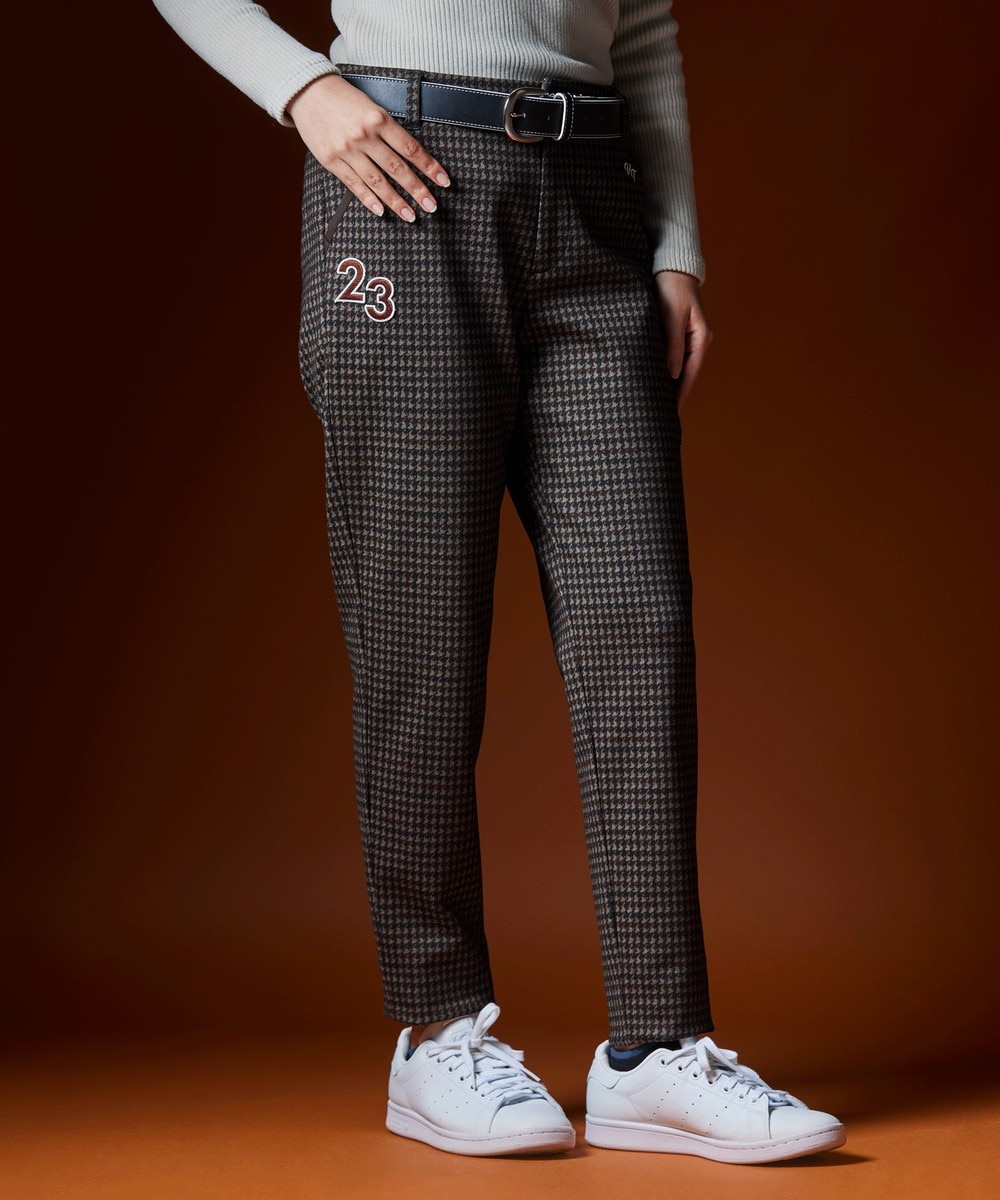 【オンワード】 23区GOLF>パンツ 【WOMEN】ガンクラブチェックテーパードパンツ ダークブラウン 0 レディース 【オンワード】 23区GOLF>パンツ 【WOMEN】ガンクラブチェックテーパードパンツ ダークブラウン 0 レディース