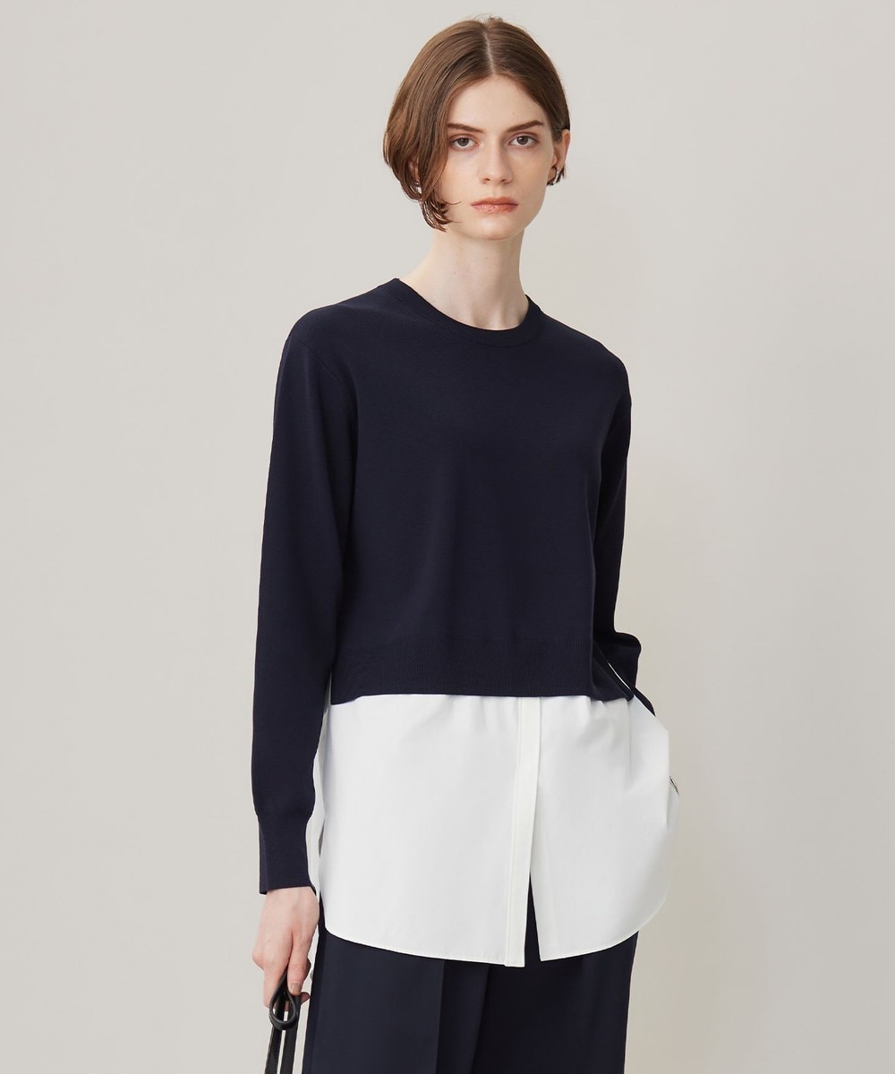 【オンワード】 ICB L(大きいサイズ)>トップス 【WEB & 一部店舗限定カラーあり】クロスコンビ ニットプルオーバー ネイビー XL レディース 【オンワード】 ICB L(大きいサイズ)>トップス 【WEB & 一部店舗限定カラーあり】クロスコンビ ニットプルオーバー ネイビー XL レディース