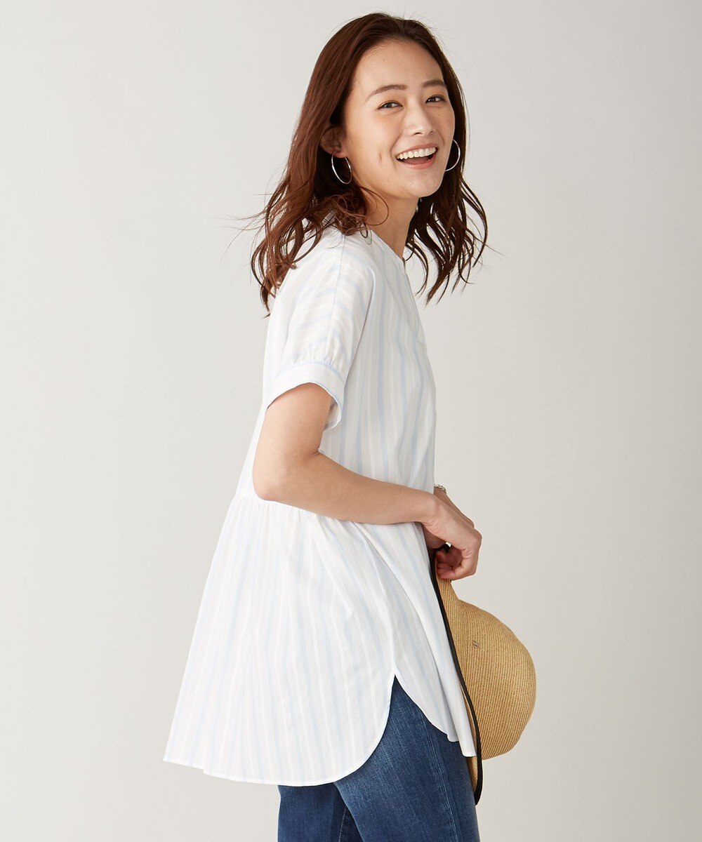 【オンワード】 J.PRESS LADIES L>トップス 【洗える】SOMELOS TIOGA ブラウス サックスブルー T15 レディース 【送料無料】