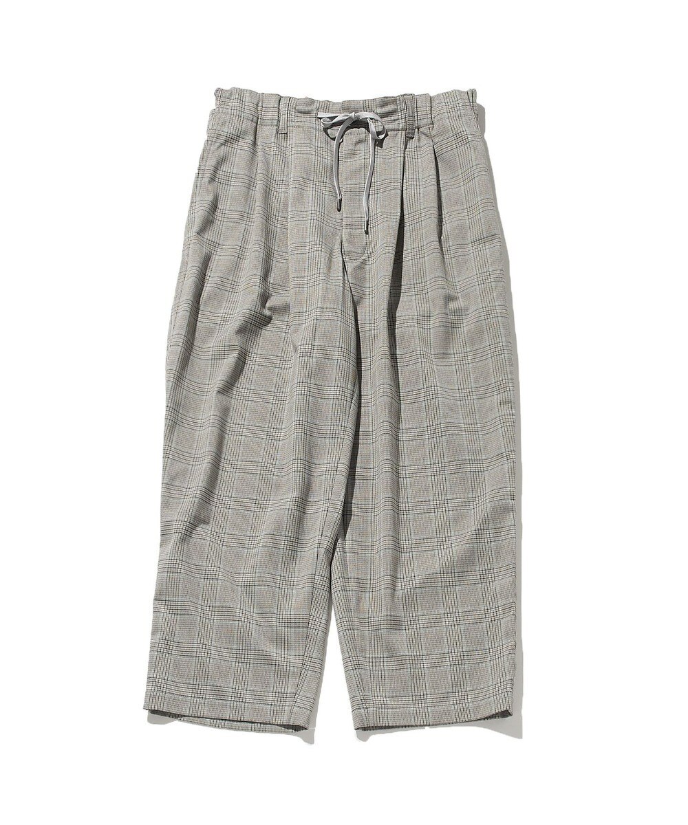 【オンワード】 J.PRESS YORK STREET>パンツ 【UNISEX】チェック柄 テーパードパンツ / 2タック ライトグレー L レディース 【送料無料】