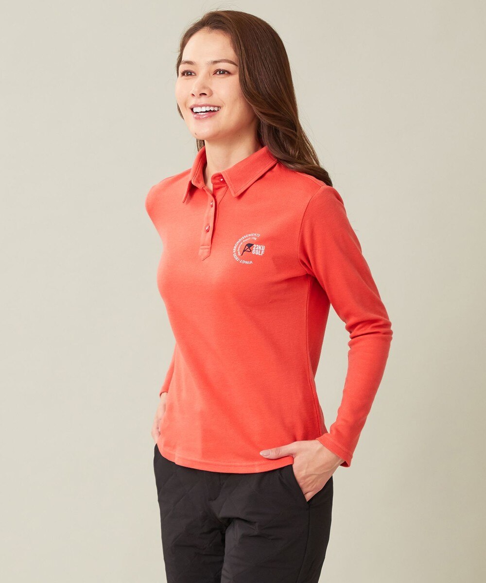 【オンワード】 23区GOLF>トップス 【WOMEN】【吸湿発熱】グランサーモカノコ 裏起毛シャツ ローズ 1 レディース