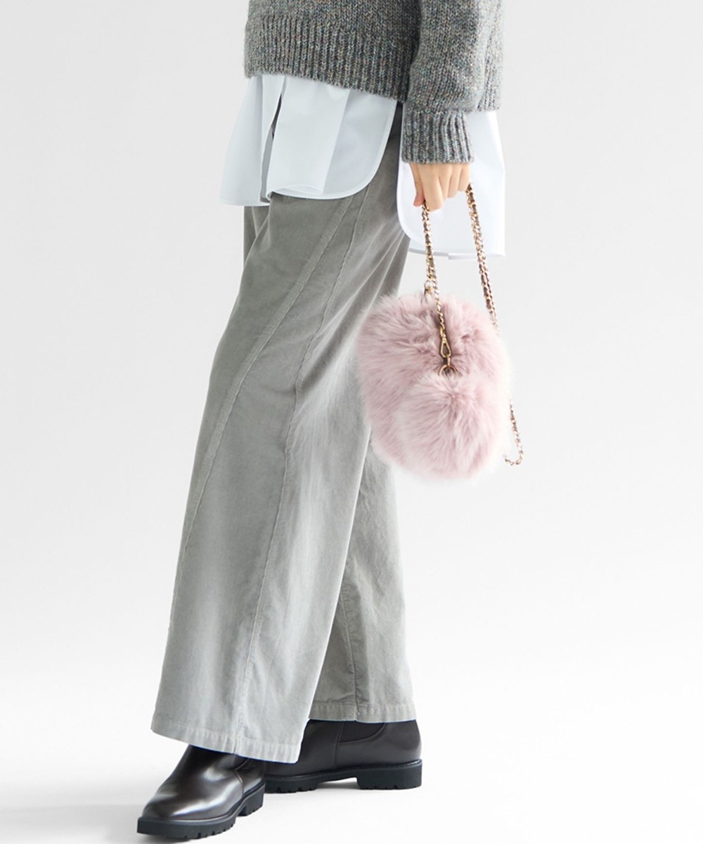 【オンワード】 23区>パンツ 【見上愛さん着用/洗える】コットン コーデュロイ ワイド パンツ ライトグレー 36 レディース 【オンワード】 23区>パンツ 【見上愛さん着用/洗える】コットン コーデュロイ ワイド パンツ ライトグレー 36 レディース