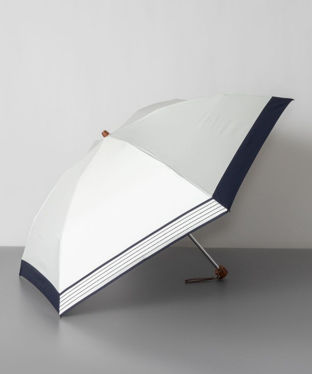 AURORA>ファッション雑貨 オーロラ 晴雨兼用折りたたみ傘（バイカラー） ホワイト FREE レディース 【送料無料】