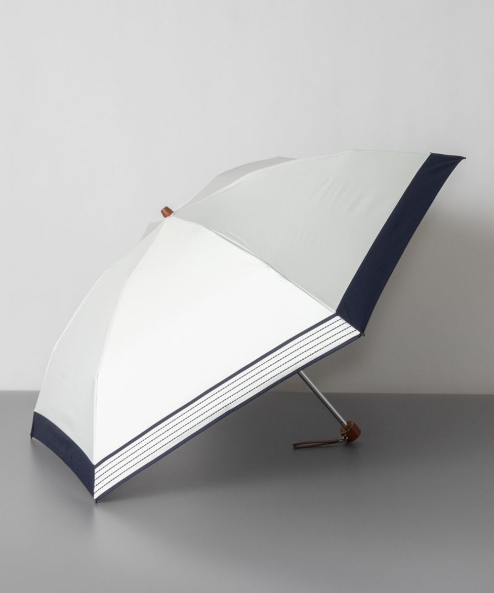 ＜オンワード＞AURORA>ファッション雑貨 オーロラ 晴雨兼用折りたたみ傘（バイカラー） ホワイト FREE レディース 【送料無料】画像