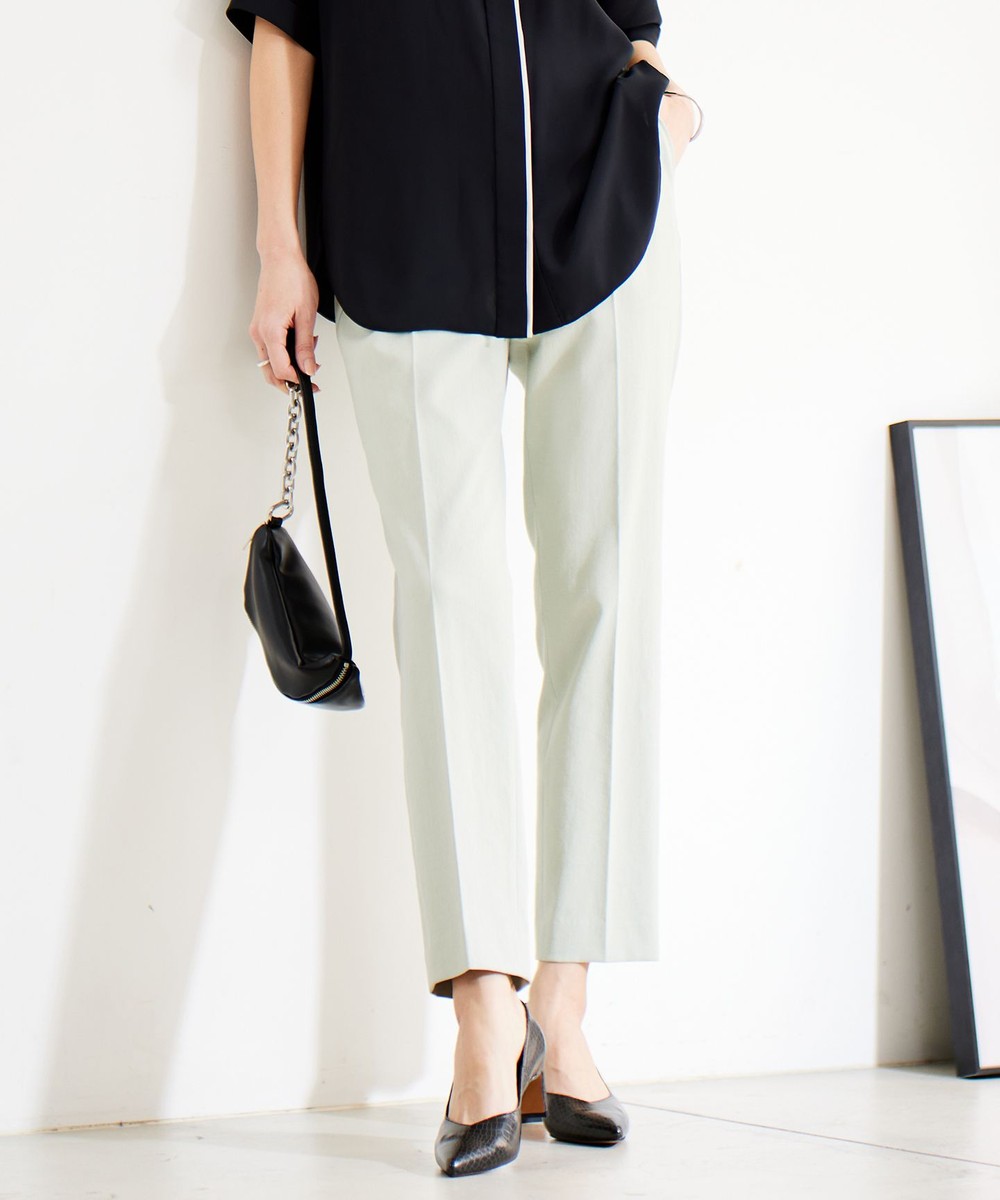 【オンワード】 ICB>パンツ 【新色追加・UVカット・吸水速乾・接触冷感・洗える】シェルタリングドライオックス スティックパンツ ピスタチオ 0 レディース 【オンワード】 ICB>パンツ 【新色追加・UVカット・吸水速乾・接触冷感・洗える】シェルタリングドライオックス スティックパンツ ピスタチオ 0 レディース