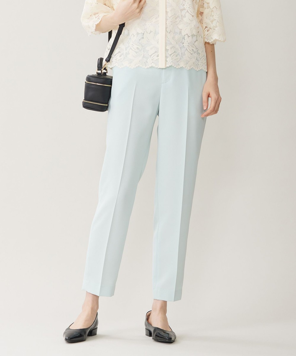 【オンワード】 自由区>パンツ 【セットアップ対応・UVカット・接触冷感・洗える】ライトストレッチテーパード パンツ サックス 40 レディース 【オンワード】 自由区>パンツ 【セットアップ対応・UVカット・接触冷感・洗える】ライトストレッチテーパード パンツ サックス 40 レディース