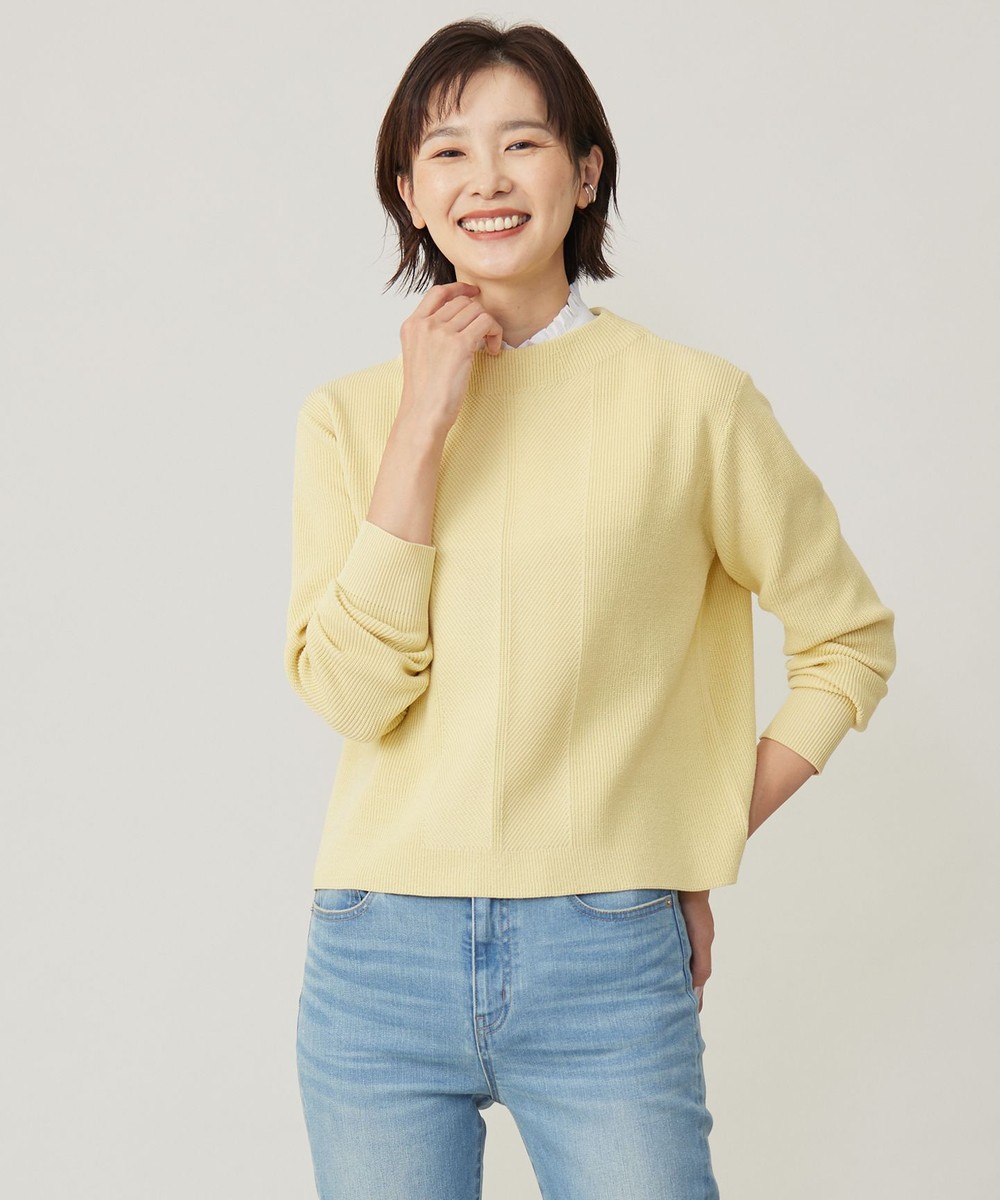 【オンワード】 J.PRESS LADIES L(大きいサイズ)>トップス 【洗える】CLEAR COTTON BLEND ボトルネック ニット イエロー T15 レディース 【オンワード】 J.PRESS LADIES L(大きいサイズ)>トップス 【洗える】CLEAR COTTON BLEND ボトルネック ニット イエロー T15 レディース