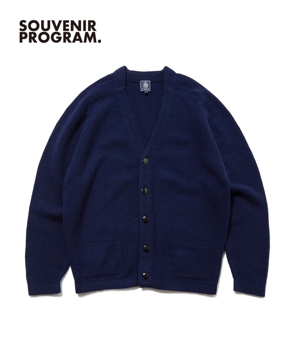 【オンワード】 J.PRESS MEN>トップス 【J.PRESS ORIGINALS】【UNISEX】Shaggy Saddle Cardigan Sweater ネイビー S メンズ