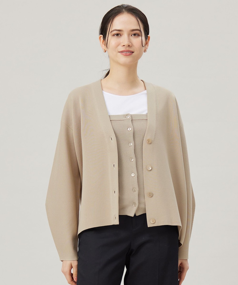 【オンワード】 自由区 S(小さいサイズ)>トップス 【洗える】ドライコットンハイゲージニット カーディガン ベージュ 32 レディース 【オンワード】 自由区 S(小さいサイズ)>トップス 【洗える】ドライコットンハイゲージニット カーディガン ベージュ 32 レディース