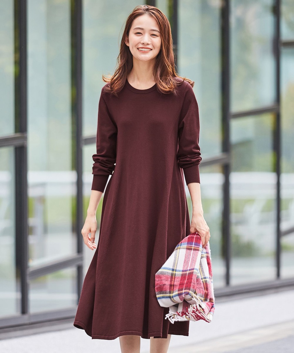 【オンワード】 J.PRESS LADIES>ワンピース 【洗える】RAYON STRETCH ニット ワンピース ネイビー 11 レディース 【送料無料】