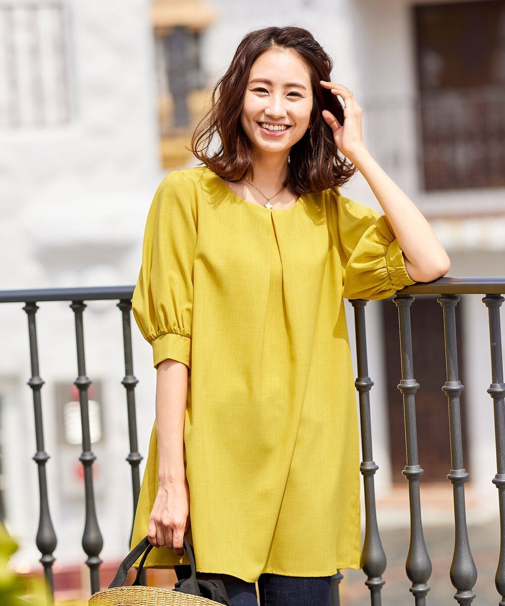 【洗える】体型カバーも叶うぽよん袖チュニック