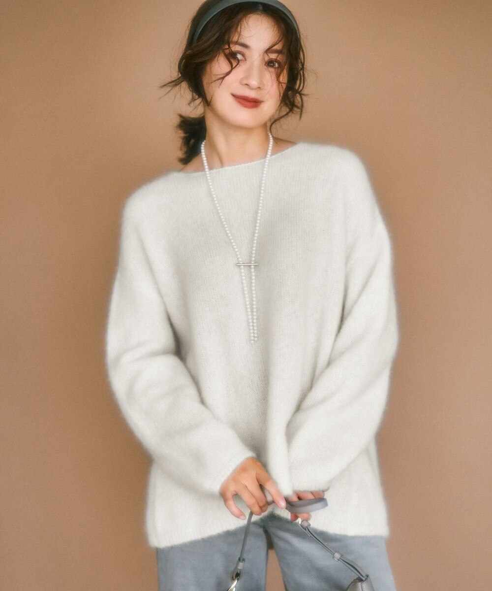 【オンワード】 23区 L(大きいサイズ)>トップス ブラッシュドアルパカ ニット ホワイト 44 レディース 【オンワード】 23区 L(大きいサイズ)>トップス ブラッシュドアルパカ ニット ホワイト 44 レディース