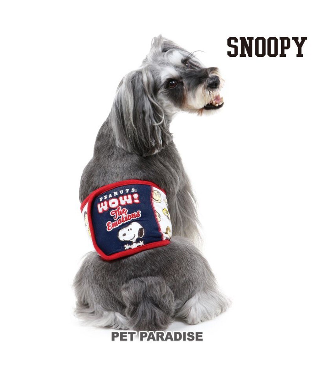 PET PARADISE>ペットグッズ スヌーピー マナーベルト 《エモーショナル》【小型犬】 白~オフホワイト Ｓ