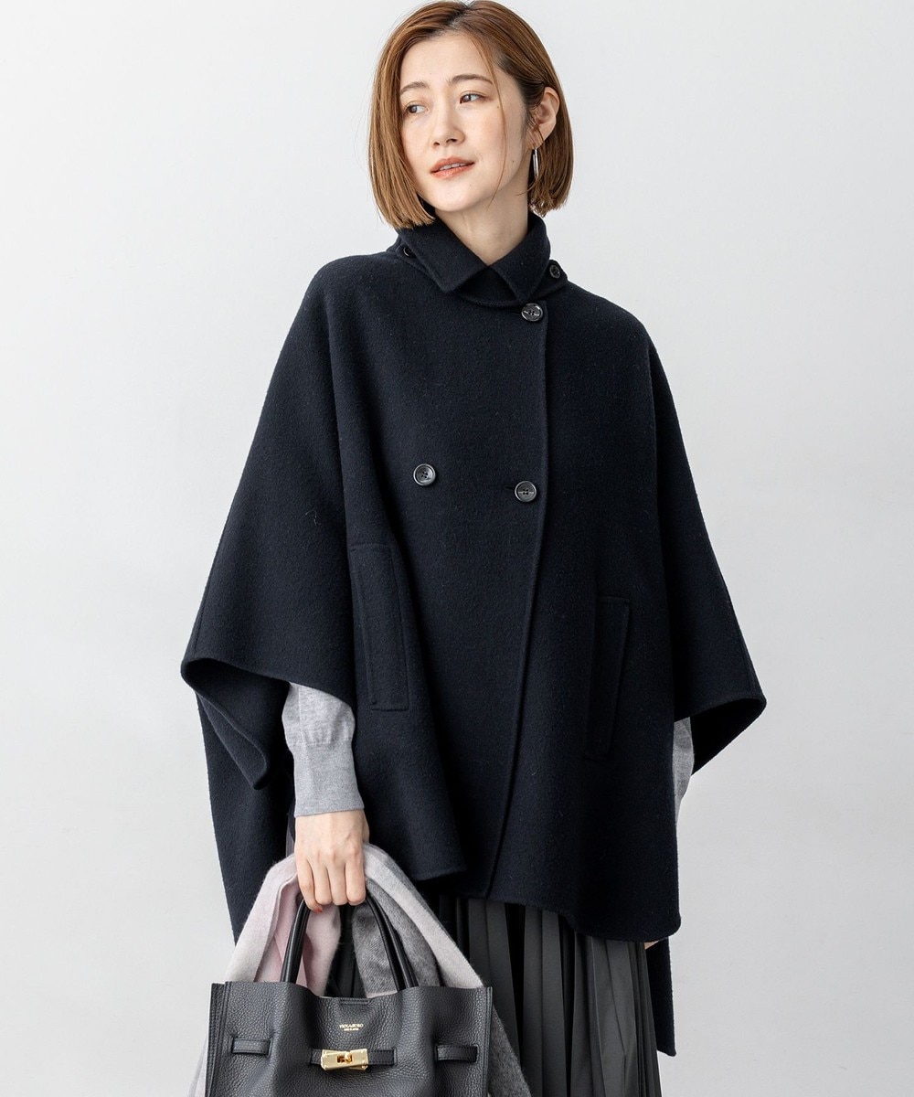 【オンワード】 23区 S(小さいサイズ)>ジャケット/アウター 【見上愛さん着用/Oggi11月号掲載】ウールライトリバー ポンチョシルエット コート ブラック 32 レディース 【オンワード】 23区 S(小さいサイズ)>ジャケット/アウター 【見上愛さん着用/Oggi11月号掲載】ウールライトリバー ポンチョシルエット コート ブラック 32 レディース