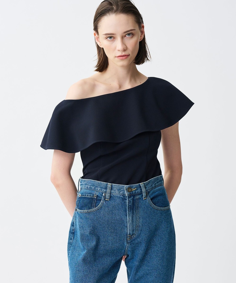 【オンワード】 uncrave>トップス 【撥水・洗濯機洗い可】プルーフ ダブルクロス ラッフル ブラウス ネイビー 1 レディース 【オンワード】 uncrave>トップス 【撥水・洗濯機洗い可】プルーフ ダブルクロス ラッフル ブラウス ネイビー 1 レディース