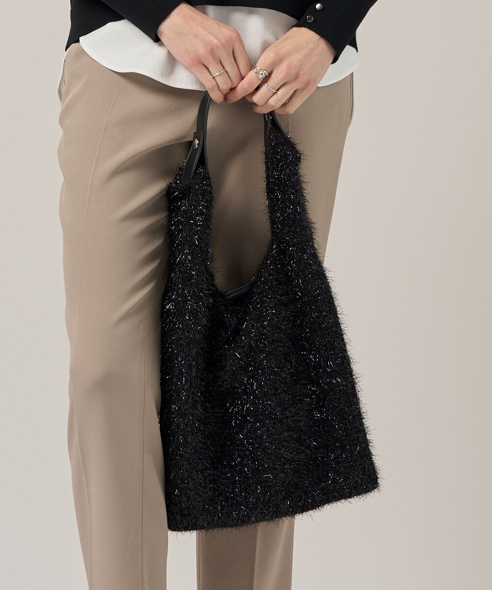 【オンワード】 ICB>バッグ 【WEB限定カラーあり】2WAYエコバッグ ブラックシャギー F レディース